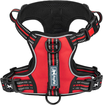 Poypet No Pull Dog Harness, No Choke Front Clip Reflective Dog Vest with Soft Padded Vertical Handle, 3 Leash Attachments for Small Medium Large Dogs (Black,Xl)8