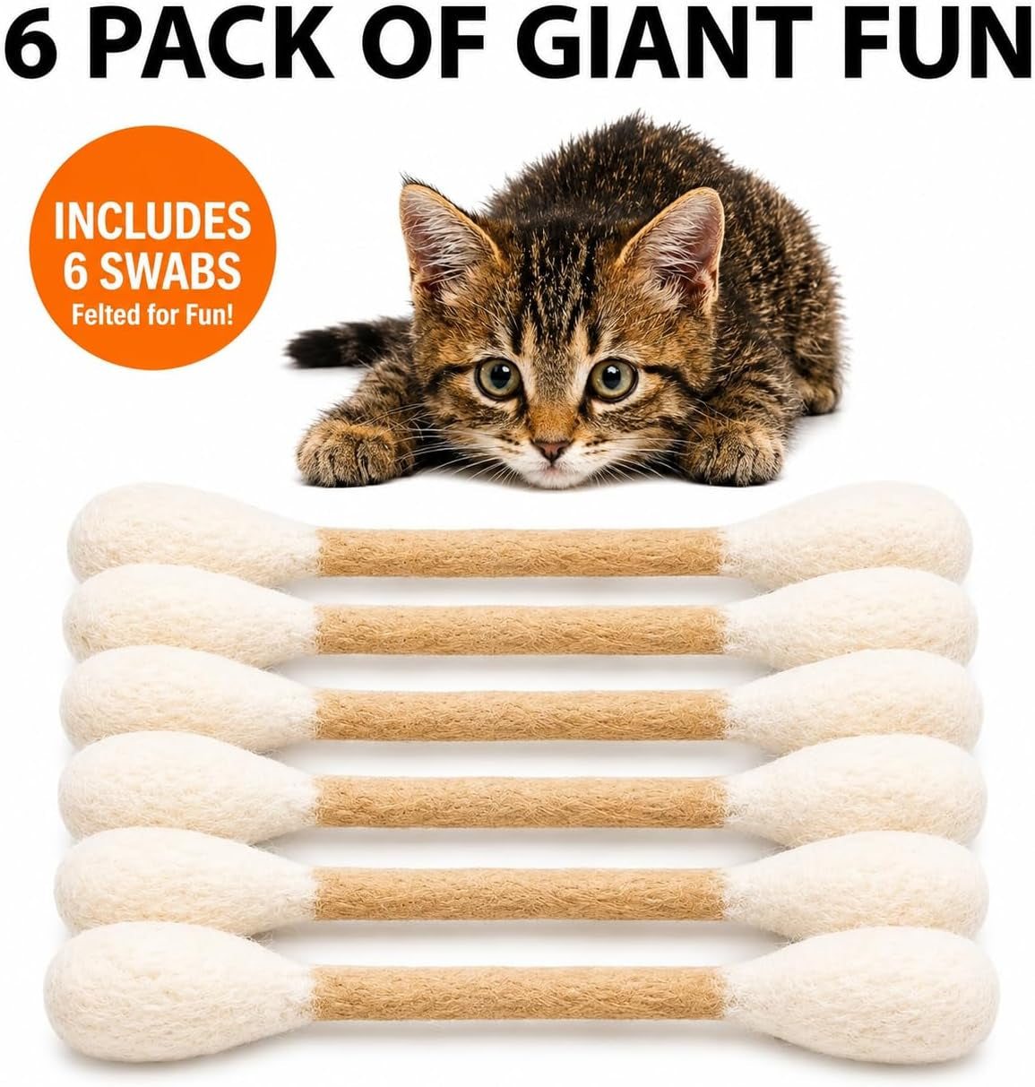 glaciart-one-swabs-cat-toys-with-catnip-6-pk-durable-for-chew-cute-cat-toys-interactive-kitty-for-boredom-exercise-play-filled-w-organic-catnip-for-anxiety-as-digestive-aid-gift-idea