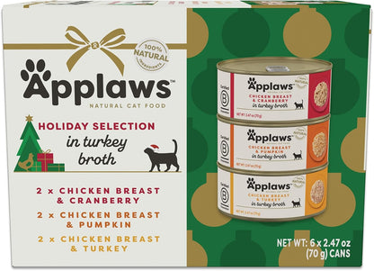 Applaws Fish Variety in Broth Wet Cat Food, 3-Flavor 12-Pack 2.47 Oz Cans | 100% Natural, High Quality Ingredients, High Protein, No Artificial Additives, Limited Ingredients8