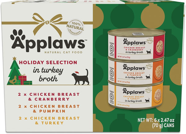 Applaws Fish Variety in Broth Wet Cat Food, 3-Flavor 12-Pack 2.47 Oz Cans | 100% Natural, High Quality Ingredients, High Protein, No Artificial Additives, Limited Ingredients8
