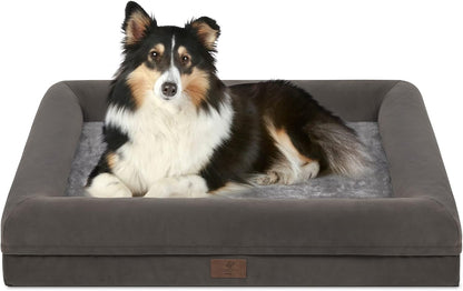XL Orthopedic Waterprood Dog Bed for Extra Large Size Dogs | 360 Degree Bolster Support, Egg Crate Foam, Waterproof Liner, Non-Slip Bottom, Machine Washable Cover, 45 X 35 Inch22