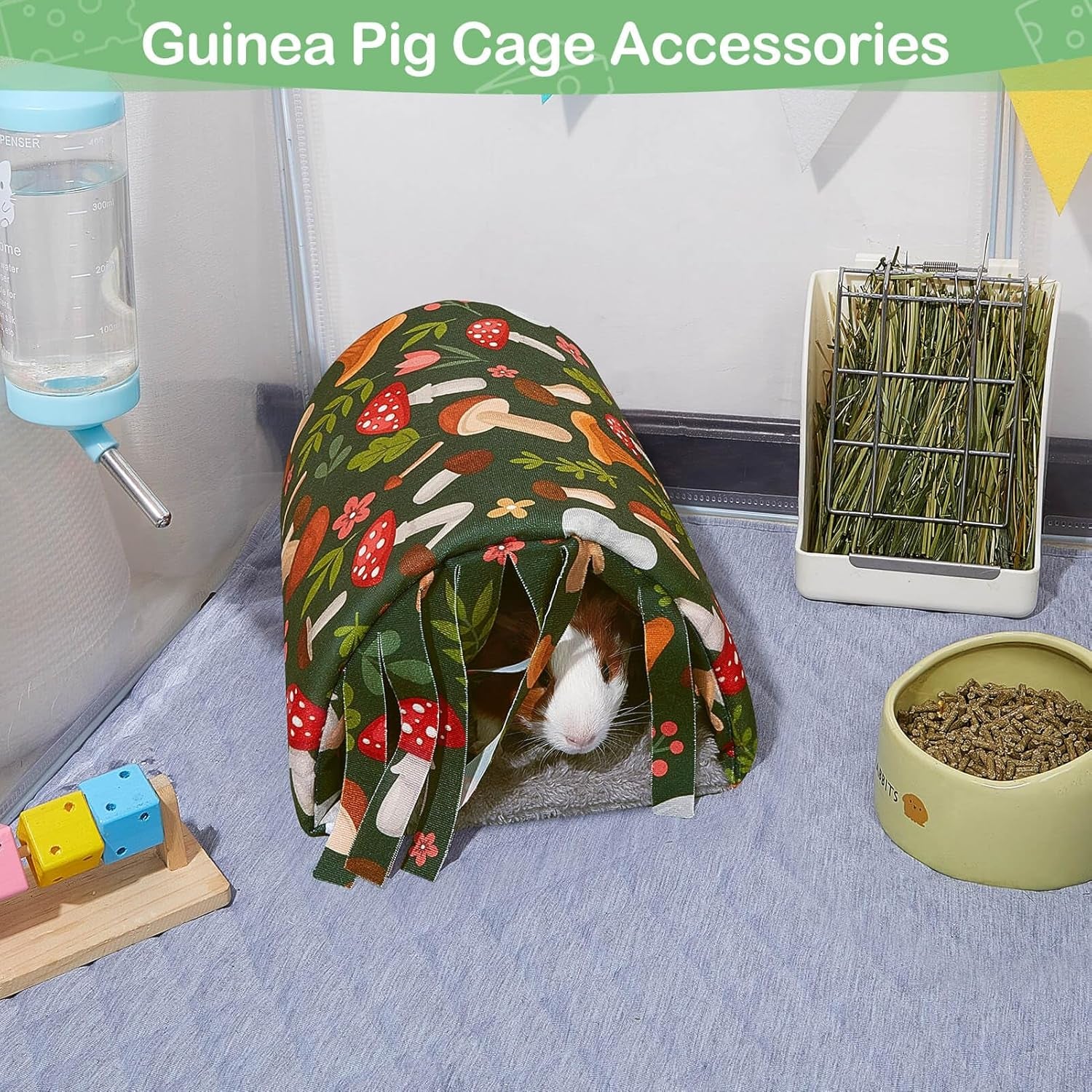 unicorn-catcher-washable-guinea-pig-tunnel-with-curtains-for-small-animals-cozy-small-pet-hideout-featuring-curtains-for-privacy-ideal-for-hamsters-chinchillas-and-bunnies-to-rest-and-play