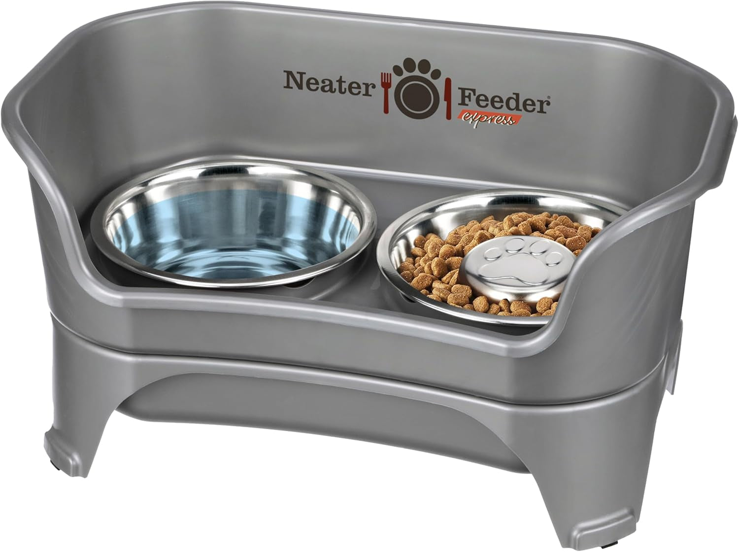 neater-feeder-express-mess-proof-dog-bowls-elevated-for-small-breeds-under-15-lb-made-in-usa-no-spill-raised-dog-food-bowl-stand-stainless-steel-food-and-water-bowl-set-feeding-station-cappuccino