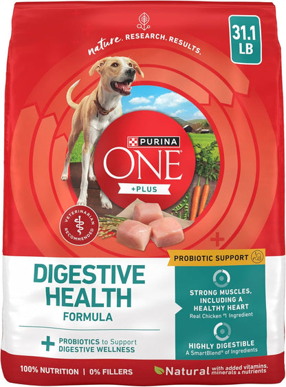 Purina One plus Digestive Health Formula Dry Dog Food Natural with Added Vitamins, Minerals and Nutrients - 31.1 Lb. Bag1
