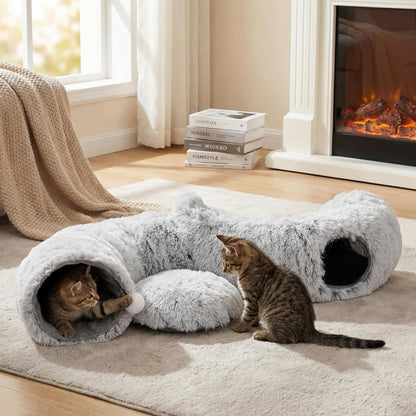 3-In-1 Cat Tunnel Bed – Cat Tunnels & Cat Beds for Indoor Cats with Catnip Toys – Cat Bed Cave & Peekaboo Cat Hideaway – Foldable Interactive Cat, Kitty & Kitten Toys9