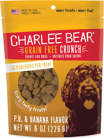 Charlee Bear Crunch Grain Free Dog Treats, Bacon and Blueberry, 8 Ounce Resealable Bag, Low Calorie Training Treats for Dogs, Limited Ingredient, Healthy, Crunchy Dog Snacks, Made in USA15