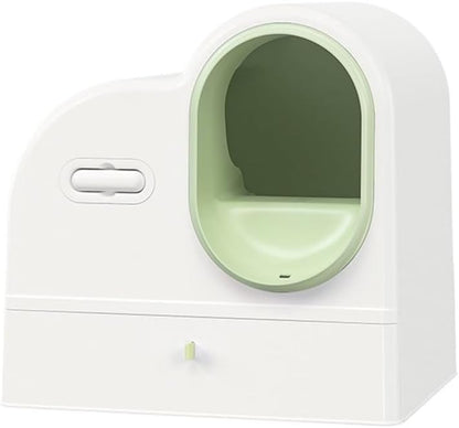 Pet Supplies, Enclosed Cat Litter Box with Drawer, Splash Proof Large Space Pan(Gray)8