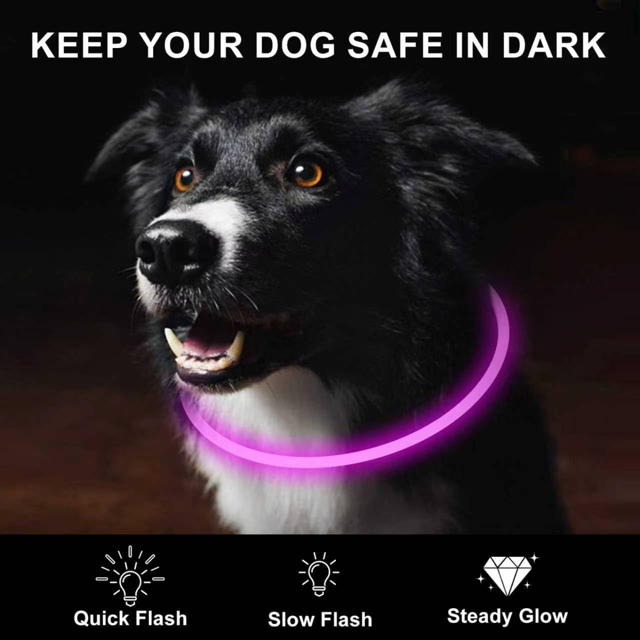 2-pack-led-dog-collar-light-up-dog-collars-rechargeable-dog-lights-for-night-walking-universal-reusable-safety-necklace-for-small-medium-large-dogs-red-pink