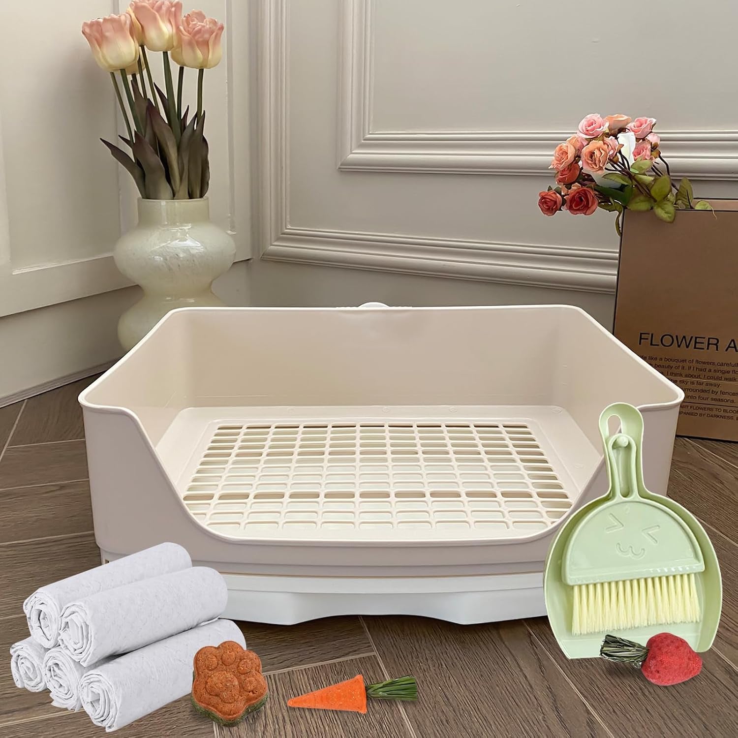 large-rabbit-litter-box-bunny-potty-training-corner-litter-pan-with-drawer-comes-with-liners-rabbit-pee-pads-small-animal-bedding-toilet-for-adult-guinea-pig-ferret-hamster-bunnies