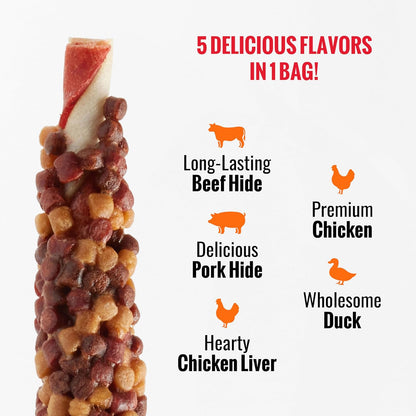 GOOD 'N' FUN Triple Flavor Blasts for All Dogs, 4 Ounces, Treat Your Dog to Long-Lasting Chews Made with Chicken Liver, Chicken & Duck5