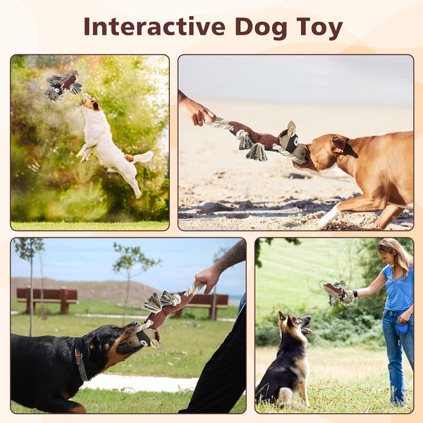 IOKHEIRA Dog Toys for Aggressive Chewers,Tough Indestructible Dog Toys,Squeaky Toys for Large Dogs,Durable Dog Chew Toys (Auburn)6