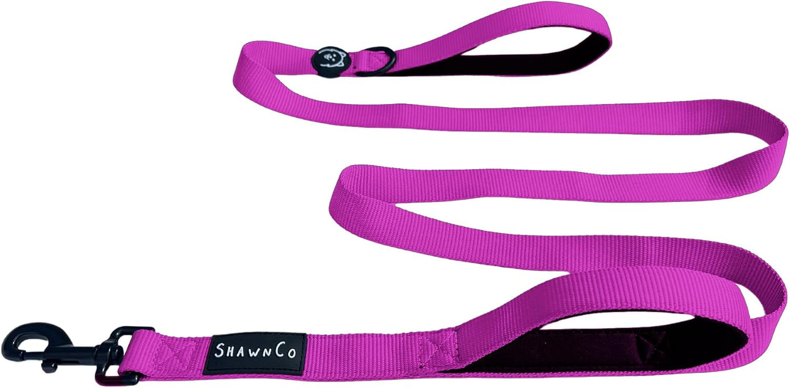shawnco-dream-walk-dog-leash-premium-nylon-pet-leash-with-soft-neoprene-handle-for-small-medium-and-large-dogs-icy-lilac-m-l-6ft-w-2-handles