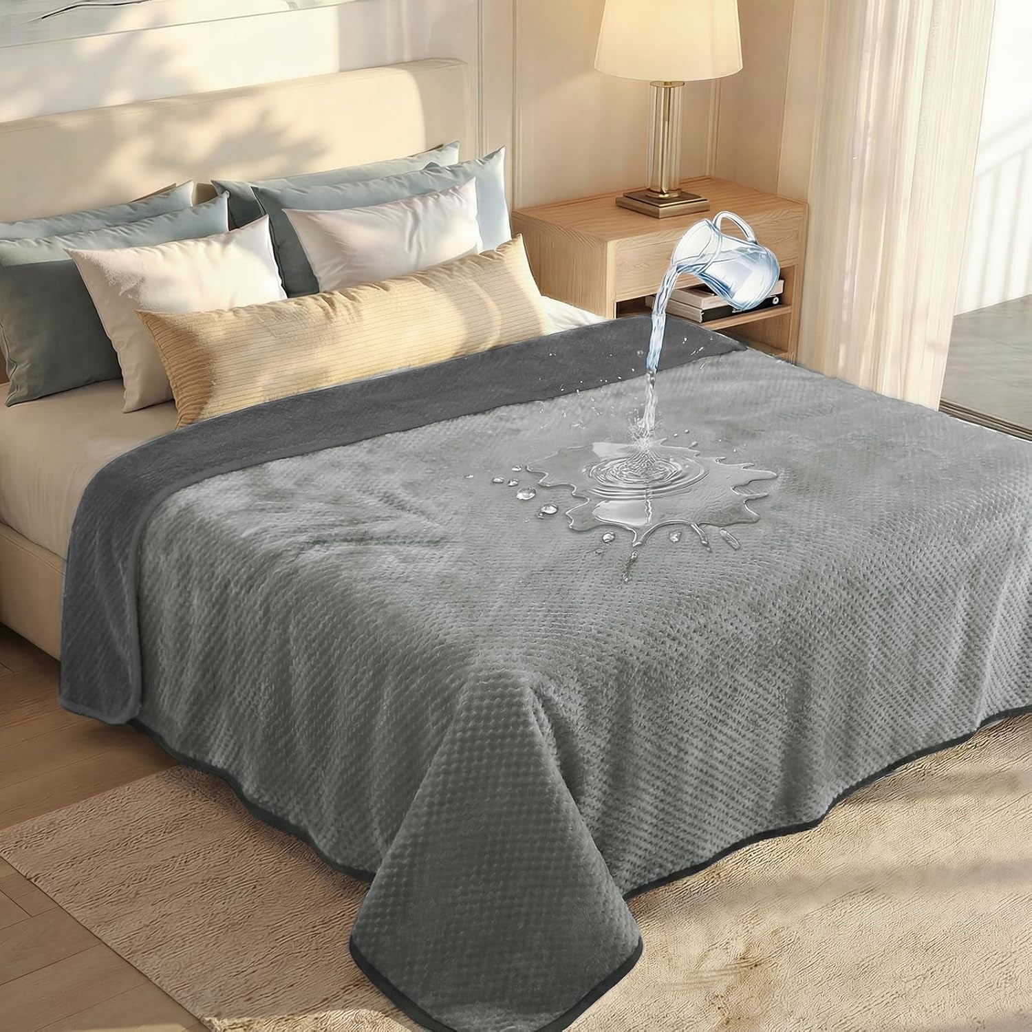luciphia-waterproof-blanket-for-large-dog-ultra-soft-calming-pet-throw-reversible-warm-fleece-durable-furniture-crate-couch-bed-cover-protector-machine-washable-leakproof-beige-l-65x57