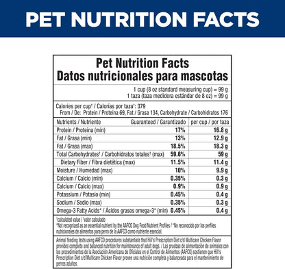 HILL'S PRESCRIPTION DIET C/D Multicare Urinary Care Dry Dog Food | #1 Veterinarian Recommended, Chicken Recipe, 8.5 Lb. Bag12