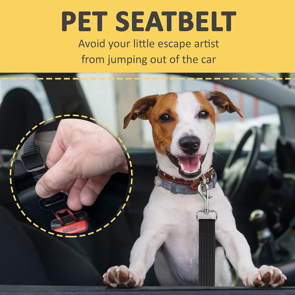 Sungrow Dog Seat Belt for Car, Adjustable Nylon Pet Seatbelt, Supports All Cars, Dog Car Leash Seat Belt, Seatbelt for Dogs, Cats & Ferrets Travel Harness5