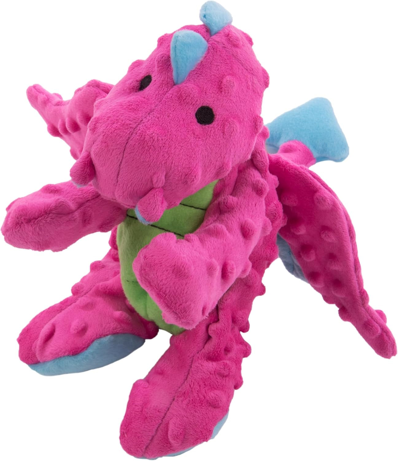 godog-bubble-plush-dragons-squeaky-dog-toy-chew-guard-technology-coral-large
