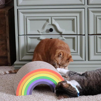 Turbo® by Coastal Rainbow Stack Cat Scratcher, Multi-Color, 12.75" L X 6.5" H X 8" W5
