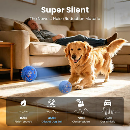 Interactive Dog Toys Dog Ball - Auto Bouncing & Rolling, Chew-Resistant E-TPU Material, 3 Interactive Modes, IPX7 Waterproof, Smart Chase Pet Toy Ball for Medium and Large Dogs (Blue)8