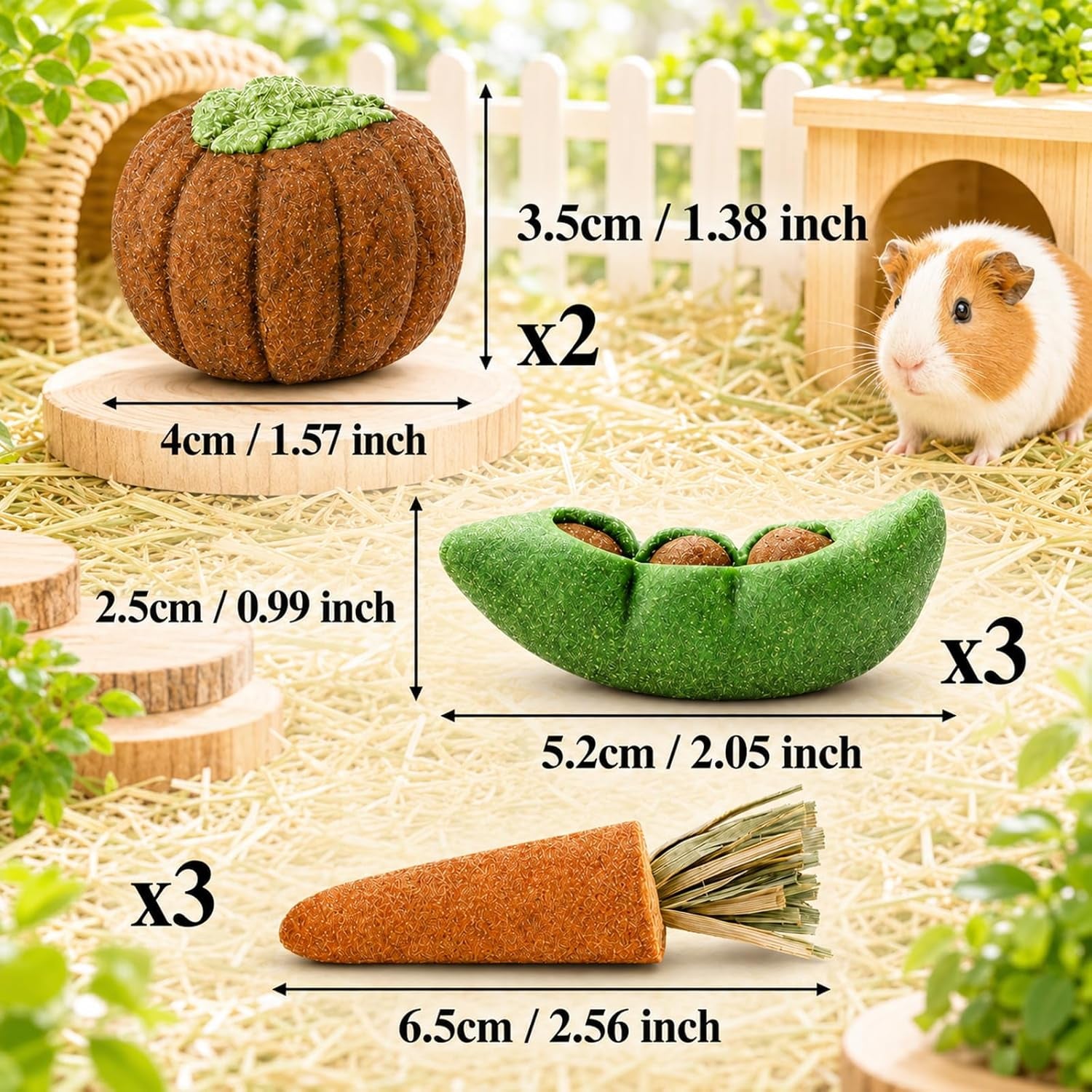 hercocci-8pcs-guinea-pig-chew-toys-hamster-toys-prevent-excessive-teeth-growth-natural-vegetables-carrot-and-timothy-grass-for-guinea-pig-rabbit-chinchillas-gerbil