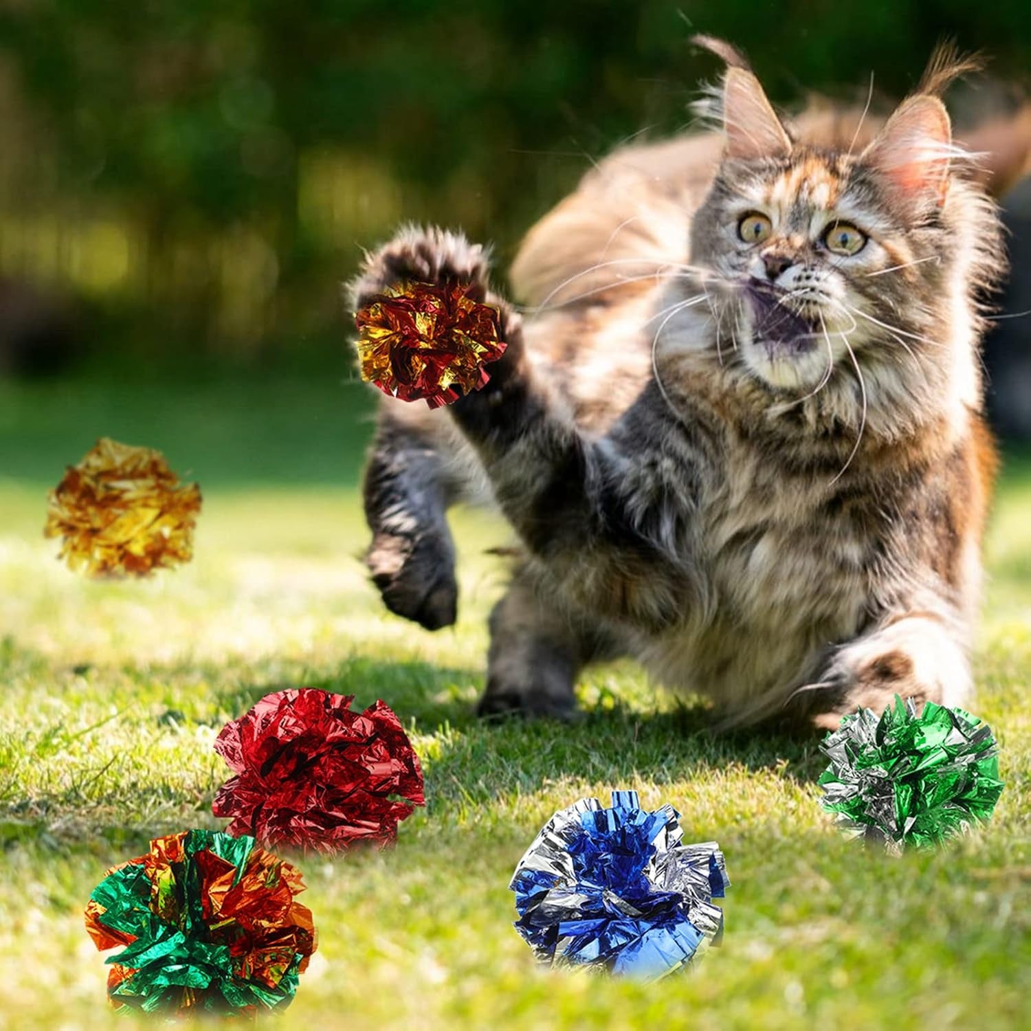 silkfly-30-pcs-polyester-film-crinkle-balls-cat-toys-2-36-interactive-crinkle-ball-colorful-balls-chew-toy-for-cat-chase-ball-toys-attract-cats-for-indoor-cats-and-kittens-to-keep-fit-and-active