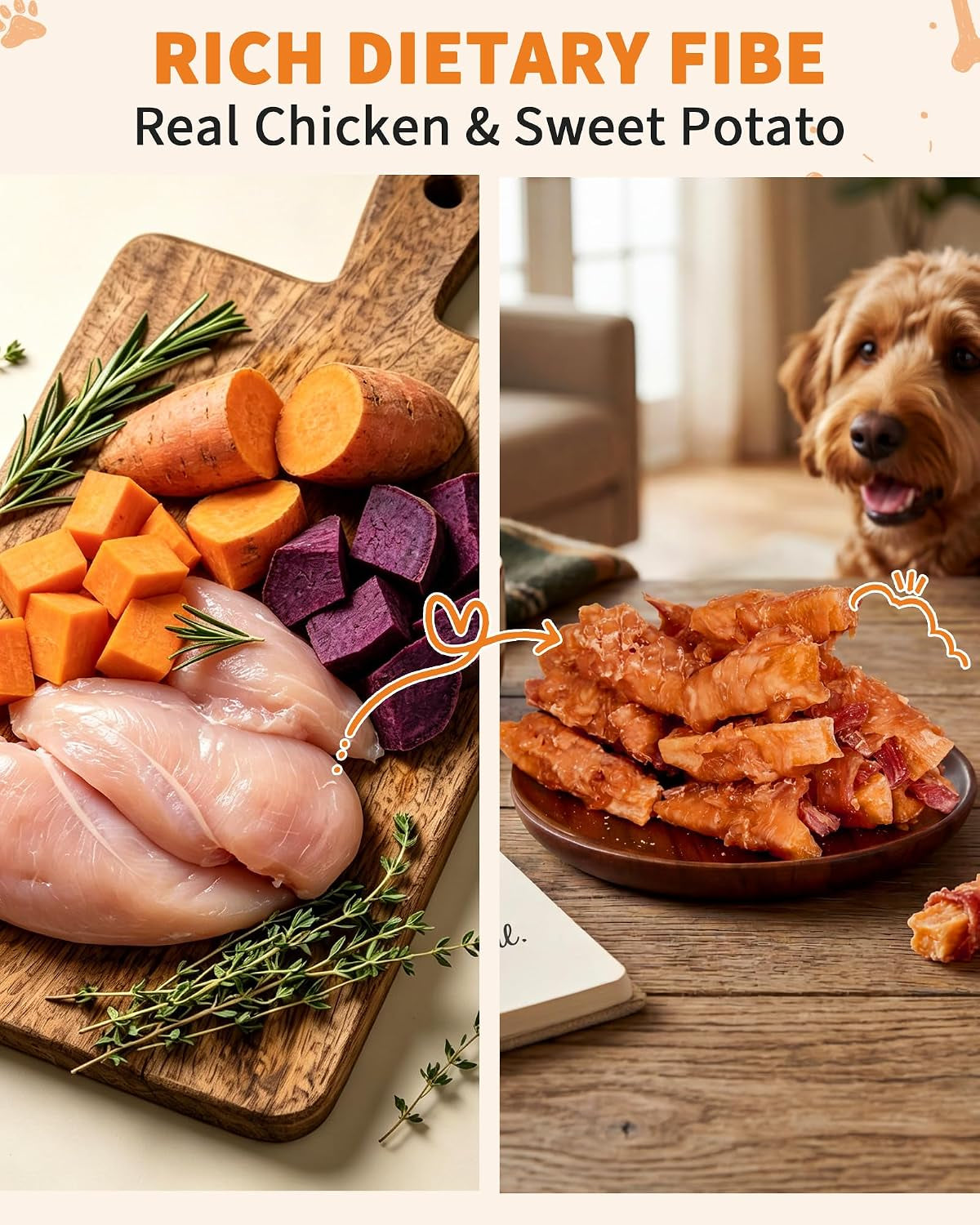 chicken-jerky-sweet-potato-dog-treats-healthy-training-chew-snacks-12-5-oz-1-pack-chicken-wrapped-sweet-potato-veggie-stick-for-small-medium-large-dog-low-fat-pet-healthy-long-lasting-chewy-dog-treats