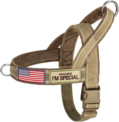 Forestpaw No Pull Dog Harness with Large Handle,Comfortable,L,Brown | Adjustable Fits Chest 26-31",50-80 Lbs,Slip On,Quick Release,Easy Control,Soft Padded,For Medium Large Dogs Walking Training1