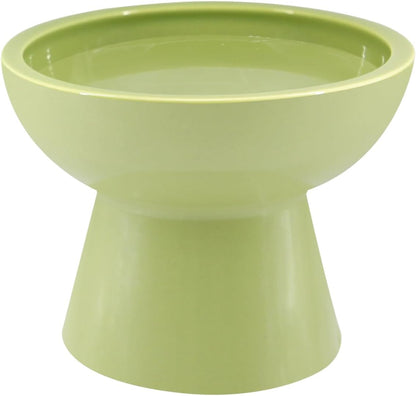 Loejan Elevated Cat Food and Water Bowls Set, Extra Wide and Raised Ceramic Bowls, Anti-Vomit Whisker-Free Pressure Cat Feeder for Kittens to Adult Cats and Small Dogs (White, Water Bowl)10