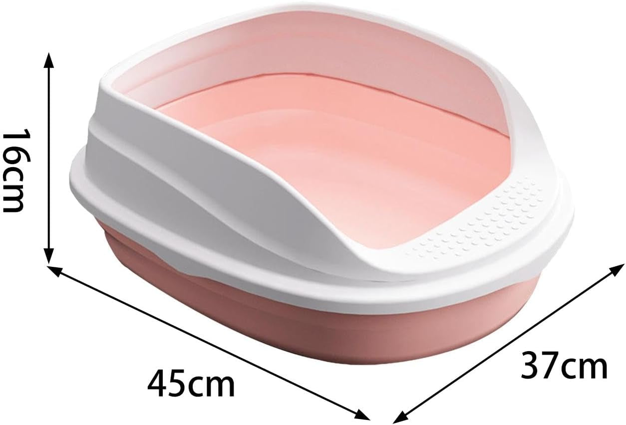 pet-litter-pan-with-scooper-open-top-litter-box-with-high-sides-non-slip-bottom-easy-to-clean-cat-litter-tray-for-indoor-cats-45cm