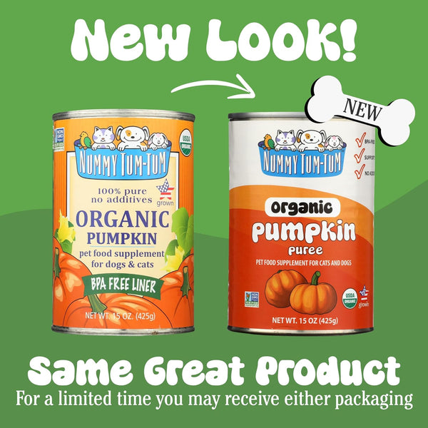 Nummy Tum Tum Organic Pumpkin Puree for Pets, 15 Oz (Pack of 12) | USA Grown Pumpkins, Supports Healthy Digestion for Cats & Dogs, Great for Food Toppers, Treats, & Recipes4