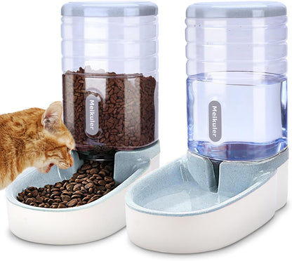Meikuler Pets Auto Feeder 5.2L,Food Feeder and Water Dispenser Set for Medium & Large Dogs Cats and Pets Animals (Navy)10
