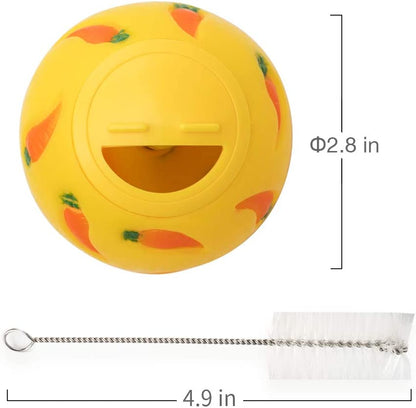 Niteangel Treat Ball, Snack Ball for Small Animals (Small, Yellow & Green)5