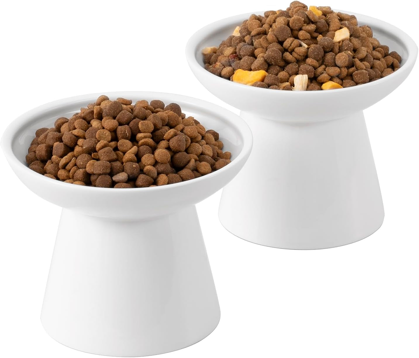 ceefu-2-pack-elevated-ceramic-cat-bowls-extra-wide-for-food-water-anti-vomiting-whisker-friendly-shallow-food-dish-and-deep-water-bowl-lead-cadmium-free-raised-height-for-cats-sage-green