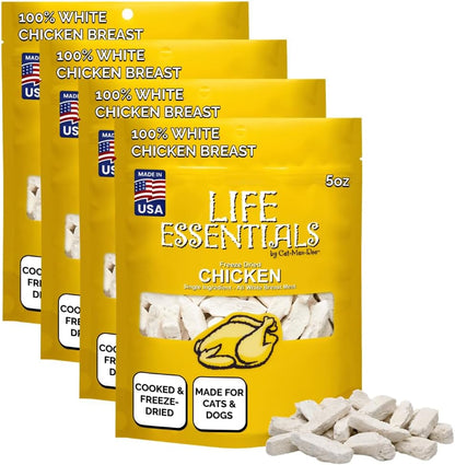 Life Essentials by Cat-Man-Doo | Chicken - 5Oz. Bag | Freeze Dried Chicken Cat & Dog Treats | Healthy, Single Ingredient, Training Treats, High Protein11
