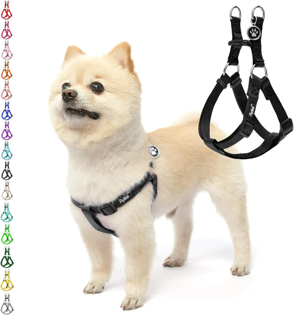 PUPTECK No Pull Dog Harness Soft Adjustable Basic Nylon Step in Puppy Vest Outdoor Walking with ID Tag1