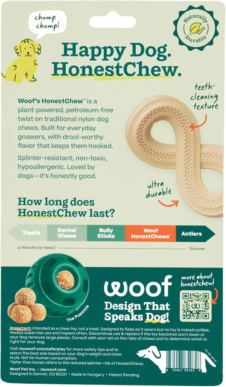 woof-honestchew-infinity-dog-chew-toy-for-dogs-under-25-lbs-plant-based-materials-easy-grip-design-splinter-resistant-durable-chew-supports-dental-care