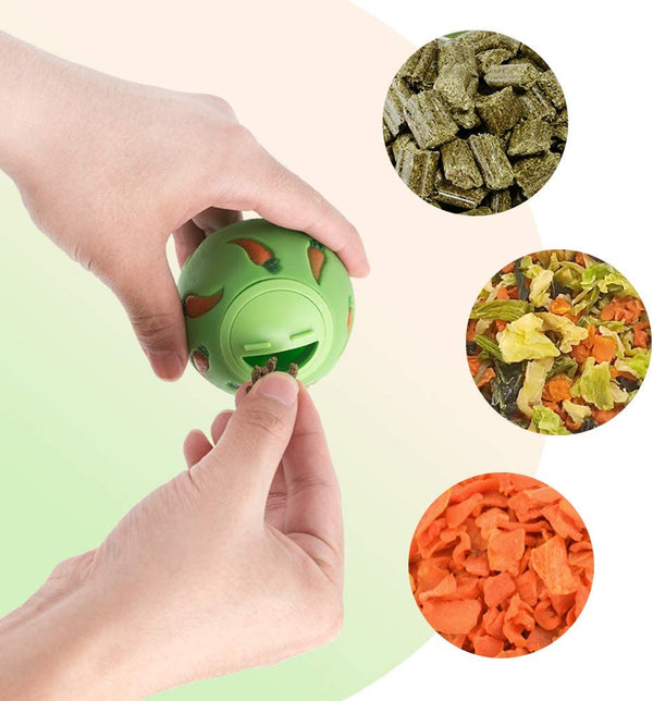 Niteangel Treat Ball, Snack Ball for Small Animals (Small, Yellow & Green)4