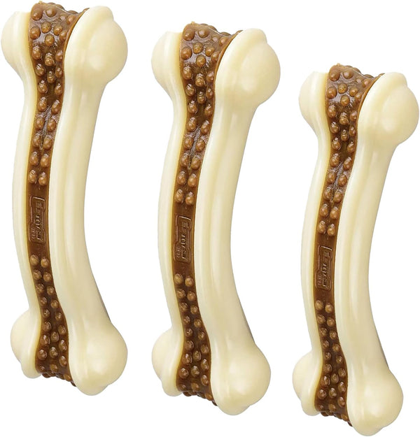 Dog Chew Toys for Aggressive Chewers Large Breed,2 Pack Beef Flavor Indestructible Dog Teething Chew Toys Bones for Large/Medium/Small Puppies,Pet Toy with Nylon9