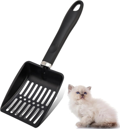 Cat Litter Scoop,Metal Cat Litter Scoop,Stainless Steel Cat Litter Scoop with Non-Slip Handle,Poop Sifting,Kitten Pooper Lifter,For Litter Box1