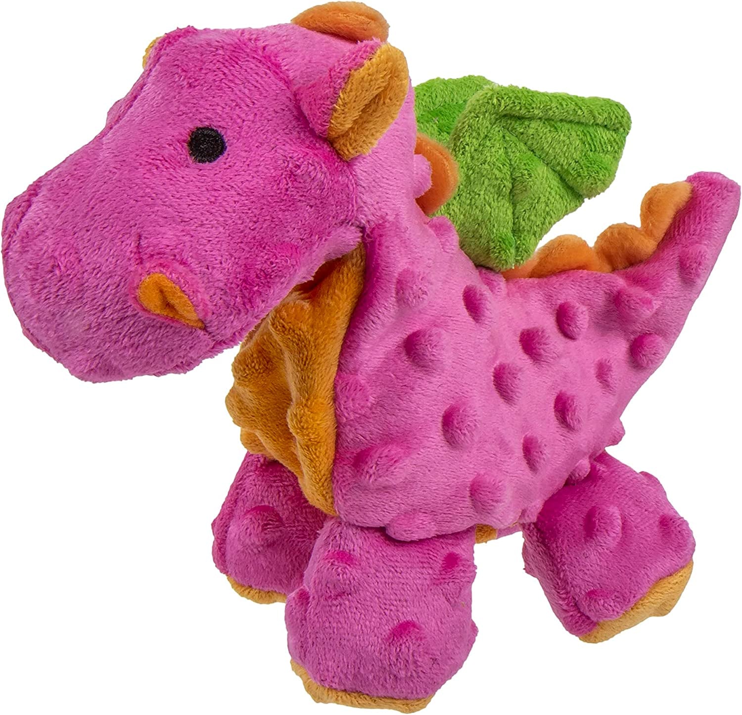 godog-bubble-plush-dragons-squeaky-dog-toy-chew-guard-technology-coral-large