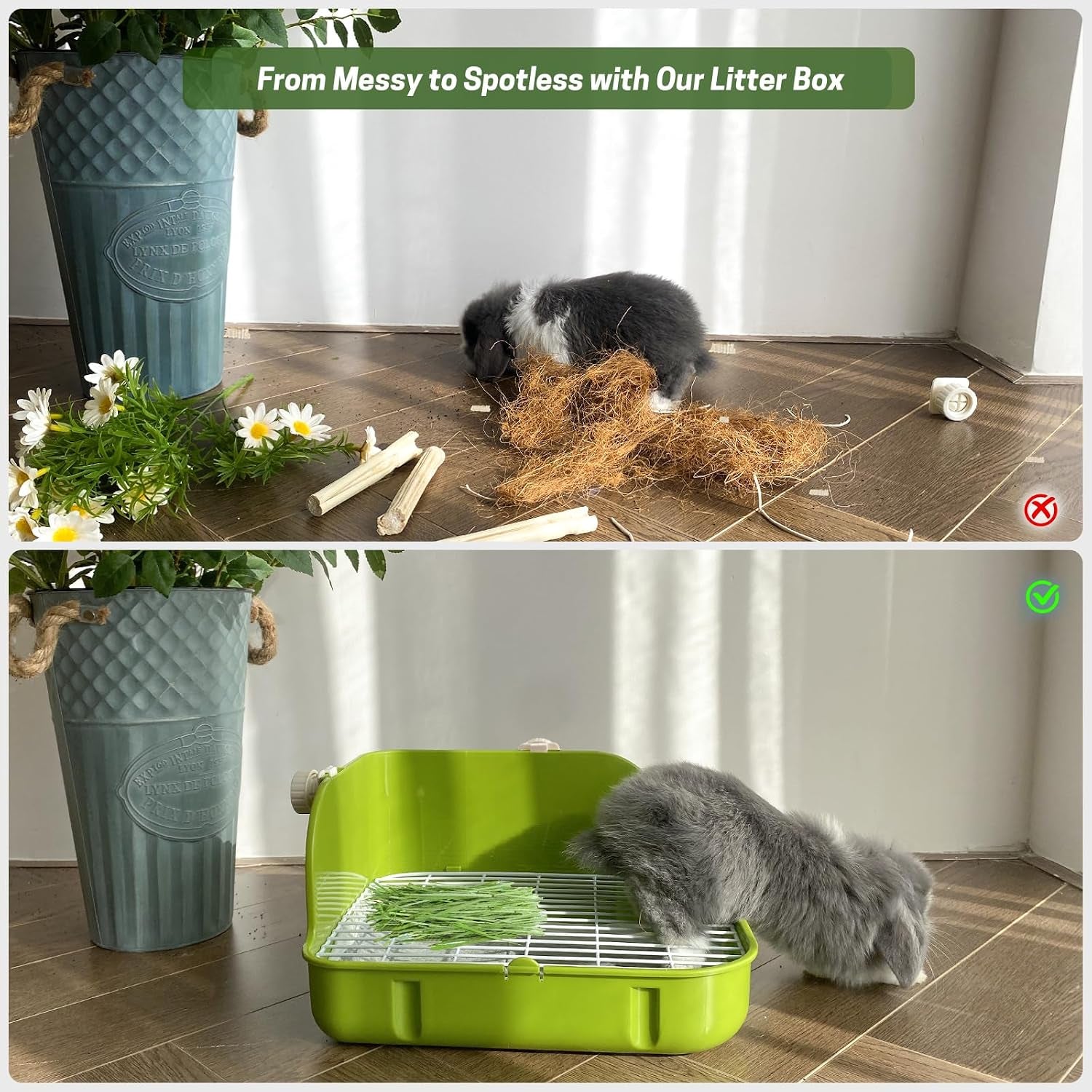 rabbit-litter-box-bunny-litter-box-guinea-pig-potty-trained-square-small-animal-toilet-potty-pan-for-rabbit-guinea-pig-ferret-hamster-chinchilla-grass-green