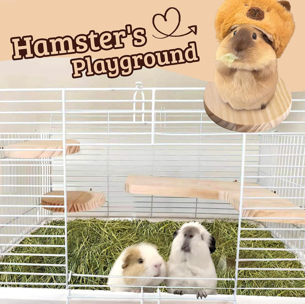 Chinchilla Cage Accessories Hamster Accessories, Chinchilla Toys Wood Platform Dwarf Hamster Cage Board, Chinchilla Cage Sturdy Standing and Jumping Wooden Board for Parrot Cage Rat Cage (Board)5