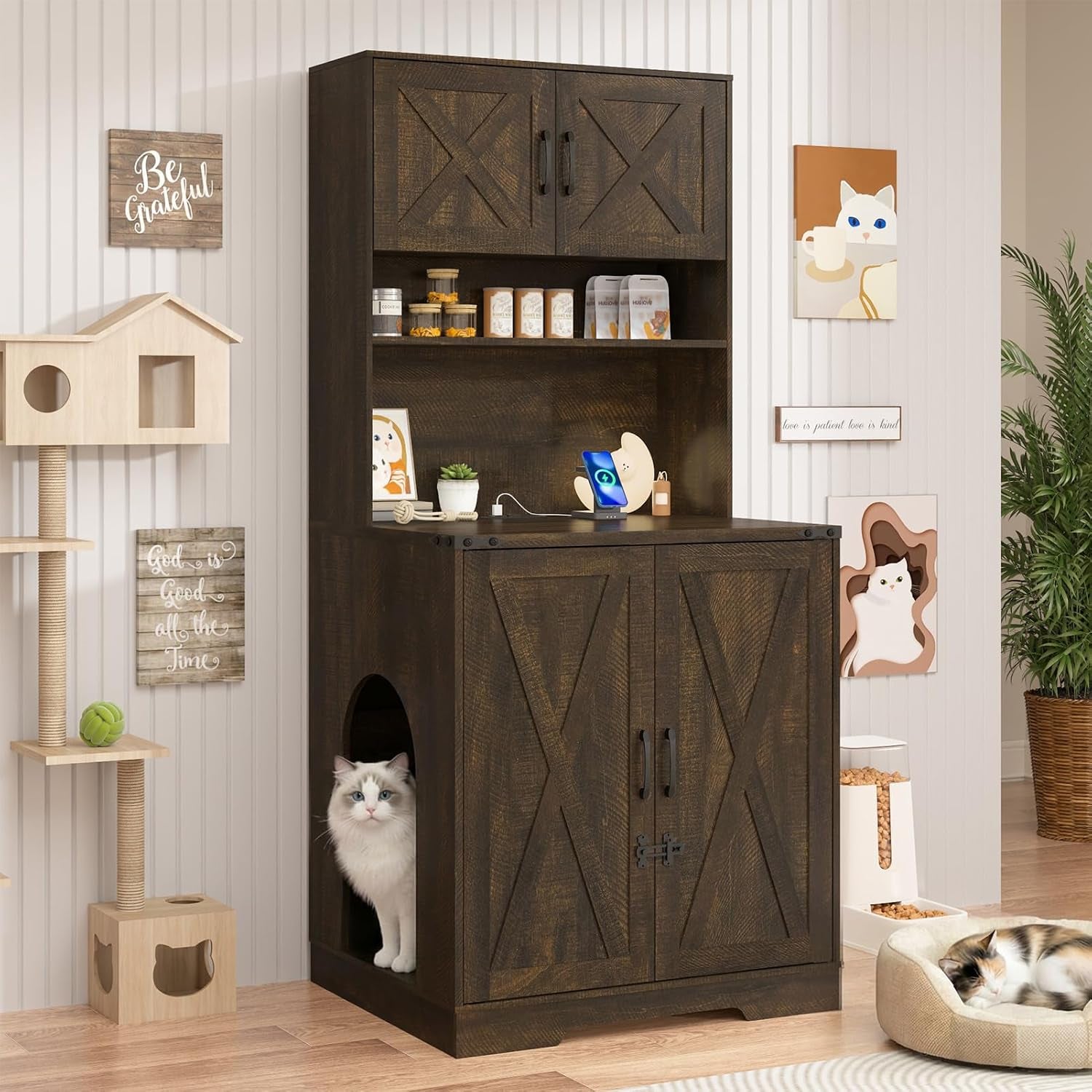 59-1-cat-litter-box-enclosure-for-2-cats-hidden-litter-box-furniture-with-power-outlet-removable-hallway-lockable-door-anti-tip-design-farmhouse-litter-box-cabinet-with-magnetic-door-white