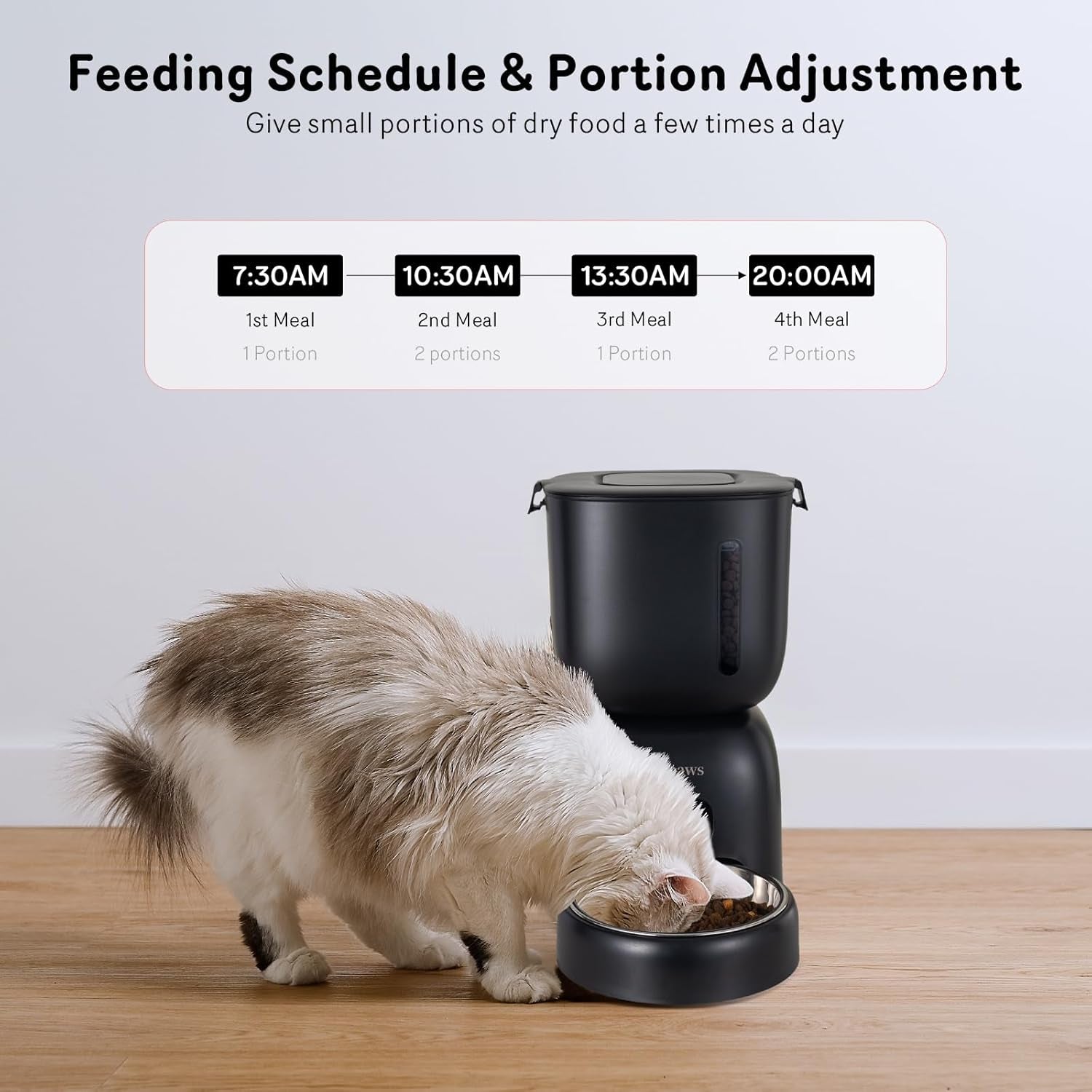 automatic-cat-feeder-and-water-dispenser-fw1-wire-or-battery-cat-food-dispenser-timer-pet-feeder-locking-lid-desiccant-bag-programmable-portion-control-4-daily-meals-10s-voice-recorder