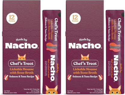 Made by Nacho Lickable Cat Treats Mousse Tubes 12 Count with Bone Broth Chicken Recipe (.5 Oz) No Grains, Corn, Wheat or Soy13