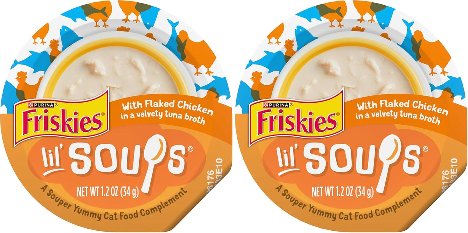 friskies-purina-natural-grain-free-wet-cat-food-lickable-cat-treats-lil-soups-flaked-chicken-1-2-oz-tubs-pack-of-16
