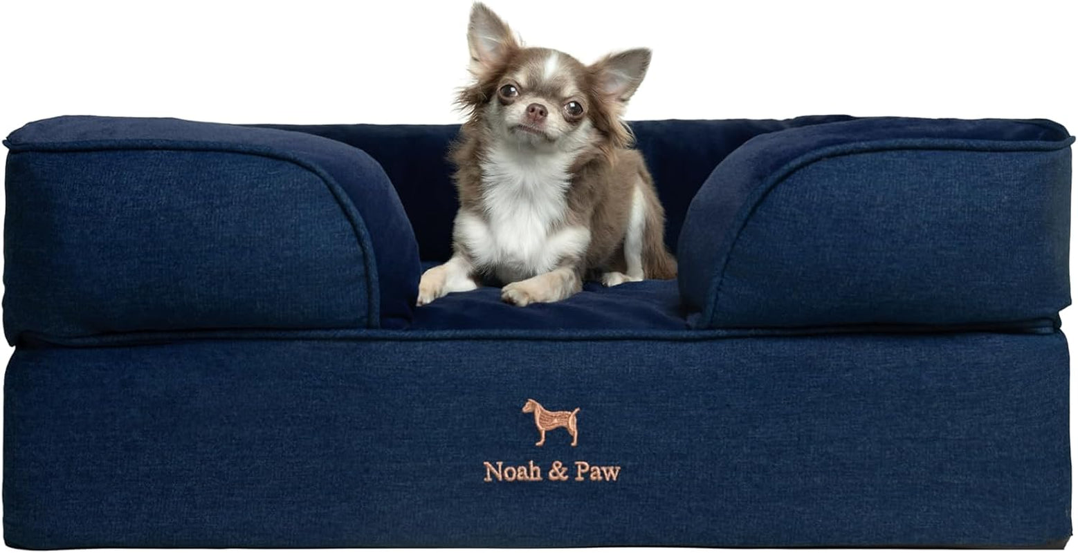 noah-paw-large-dog-bed-35x25x11-inch-orthopedic-dog-beds-eggshell-memory-foam-infused-with-cooling-gel-inner-cover-water-resistant-machine-washable-faux-leather