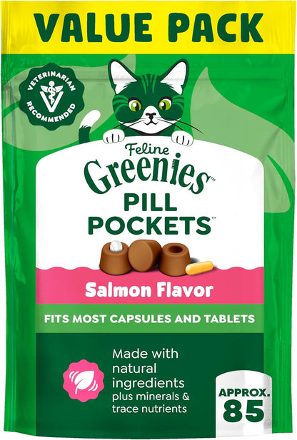 Greenies Feline Pill Pockets Soft Cat Treats, Chicken Flavor, 85 Count | #1 Vet-Recommended, Moldable Pocket Hides Pills, No Artificial Flavors or Preservatives, Real Ingredients11