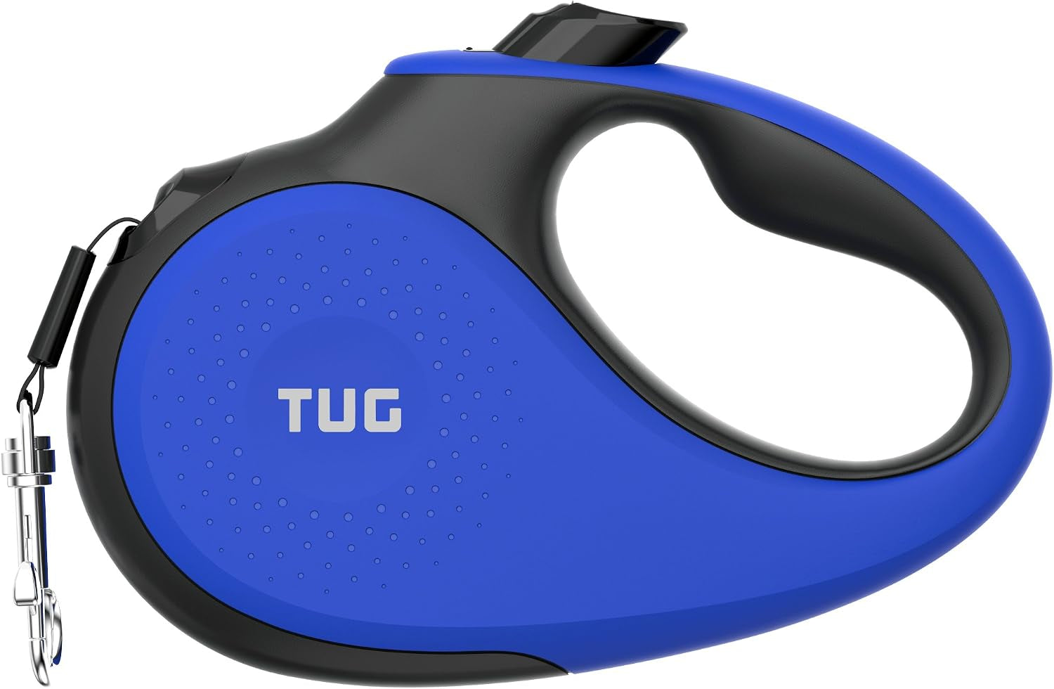 tug-360-tangle-free-retractable-dog-leash-16-ft-strong-nylon-tape-one-handed-brake-pause-lock-medium-white