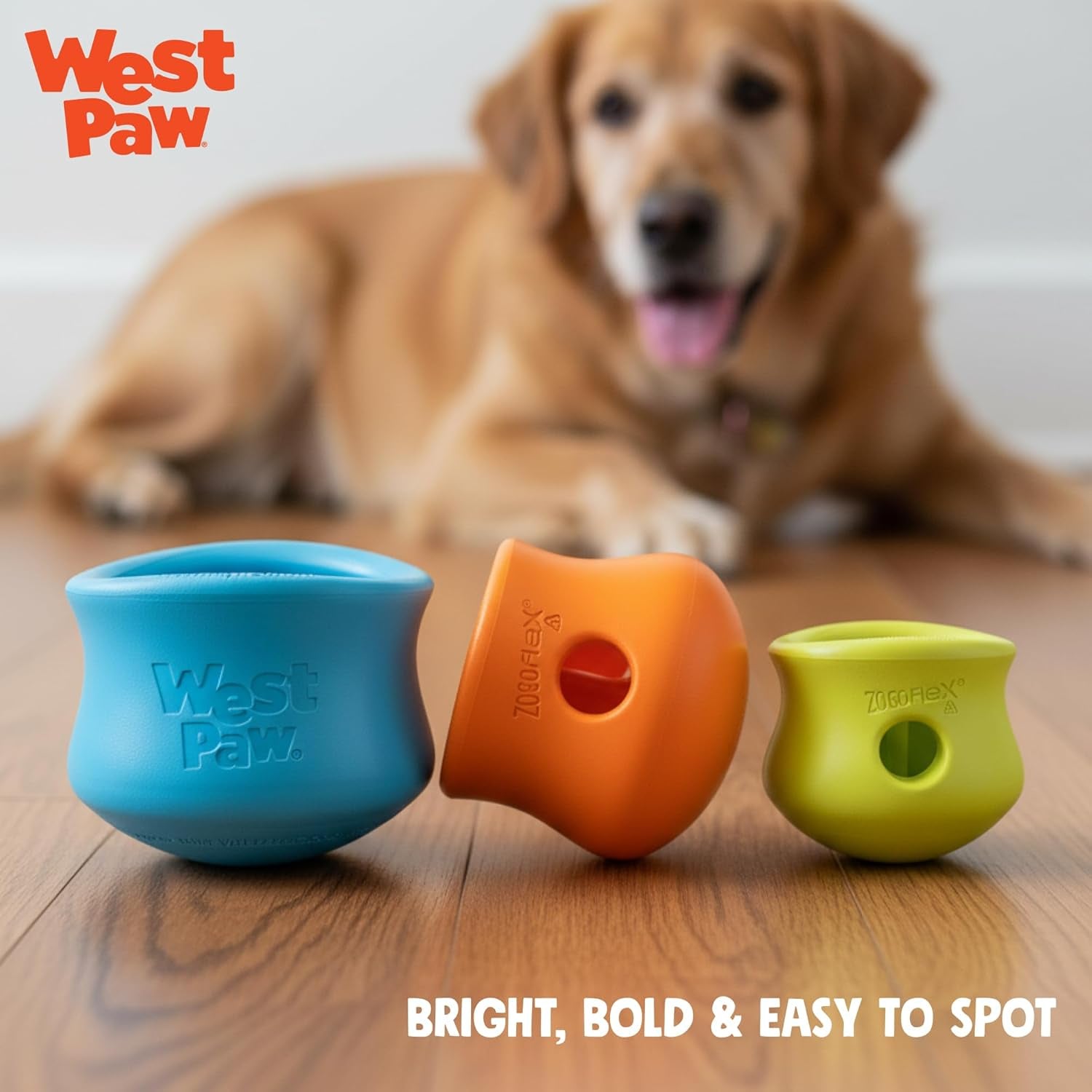 west-paw-zogoflex-toppl-interactive-treat-dispensing-puzzle-dog-toy-for-mental-stimulation-enrichment-holds-kibble-treats-lickable-freezable-dishwasher-safe-made-in-usa-large-aqua-blue