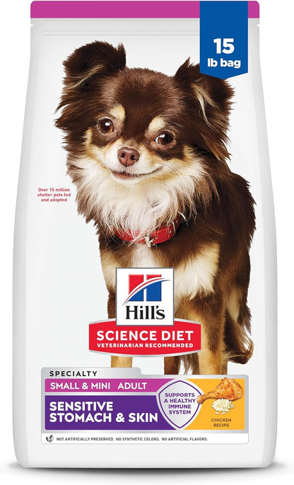 Hill'S Science Diet Sensitive Stomach & Skin Small & Mini Dry Dog Food | #1 Veterinarian Recommended, Adult Formula, Chicken Recipe, 4 Lb. Bag (Updated Formula)16